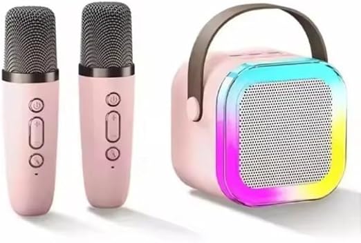 Wireless Karaoke Speaker + Bluetooth Mic Portable RGB Light Show | Home KTV On‑the‑Go
