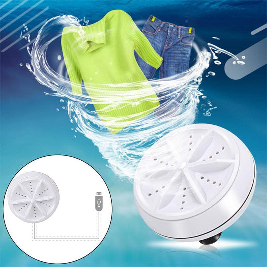 🌀 Portable Ultrasonic Mini Washer – USB Powered, Low Noise, Compact Cleaner for Underwear & Socks