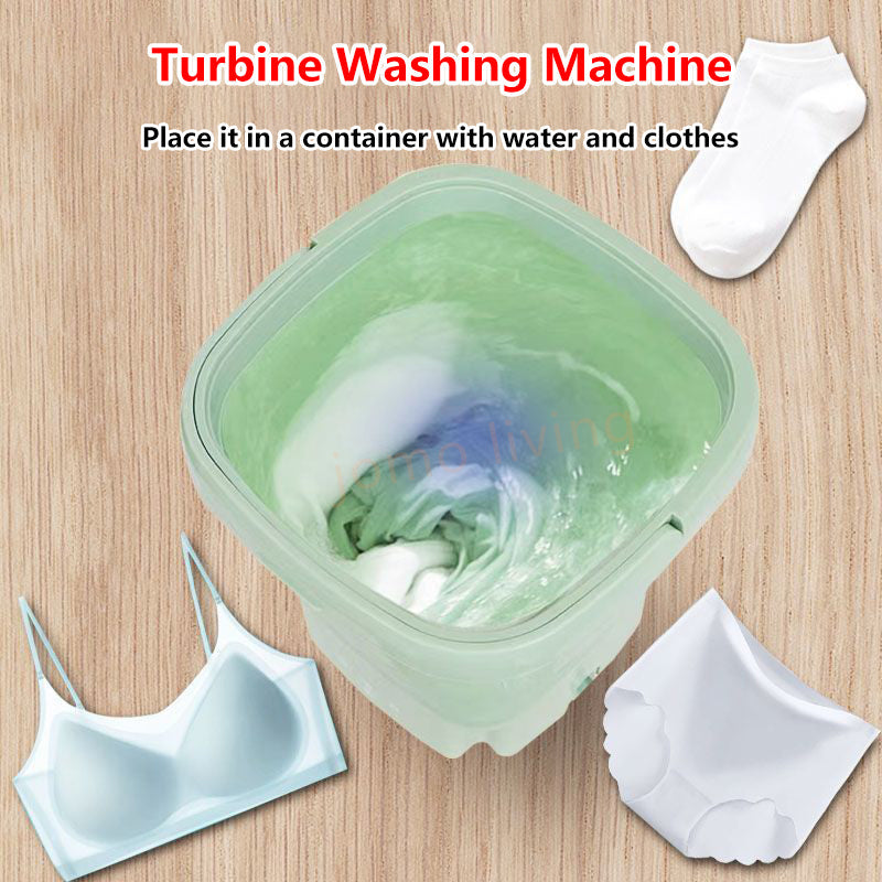 🌀 Portable Ultrasonic Mini Washer – USB Powered, Low Noise, Compact Cleaner for Underwear & Socks