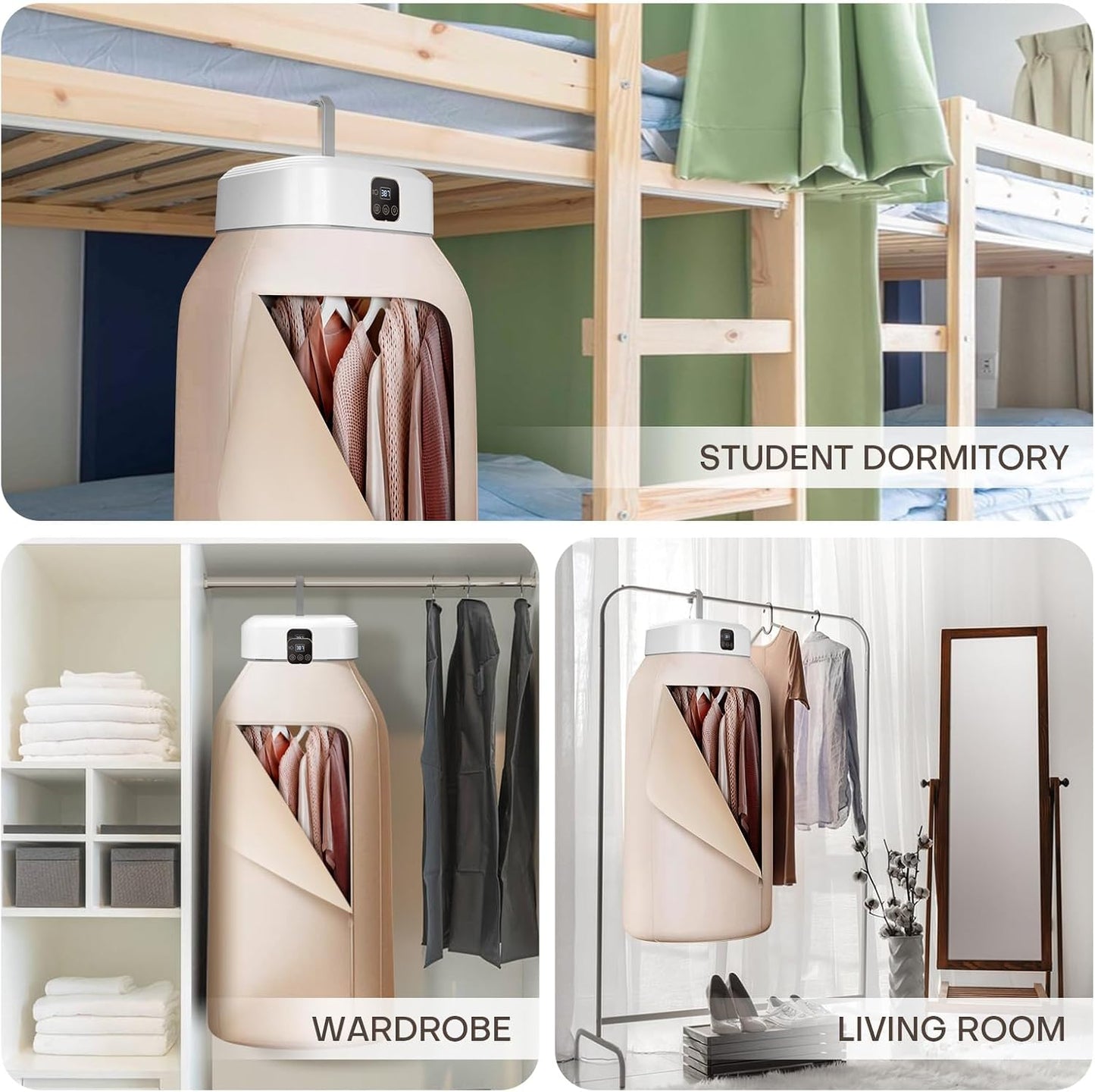 🌀 Portable Foldable Clothes Dryer – Compact, Remote Control, UV Hygiene, Ideal for Travel & Small Spaces