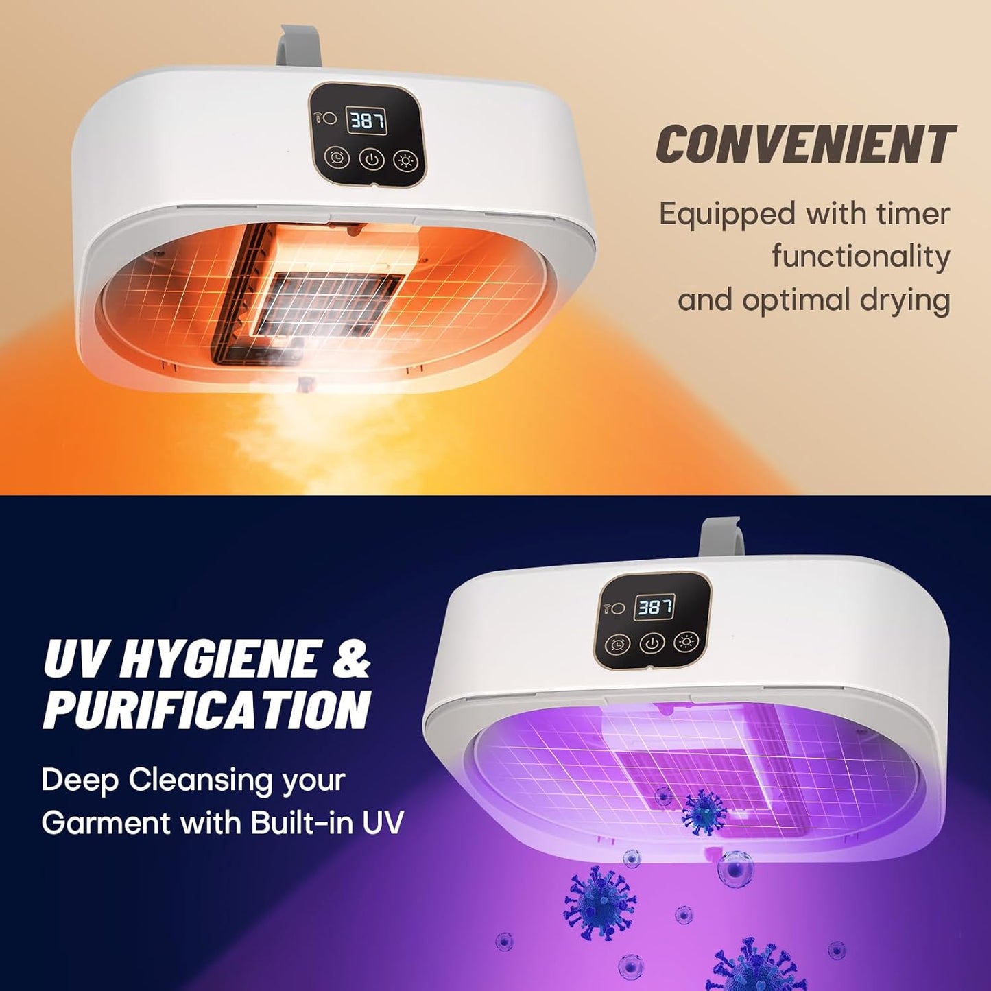 🌀 Portable Foldable Clothes Dryer – Compact, Remote Control, UV Hygiene, Ideal for Travel & Small Spaces