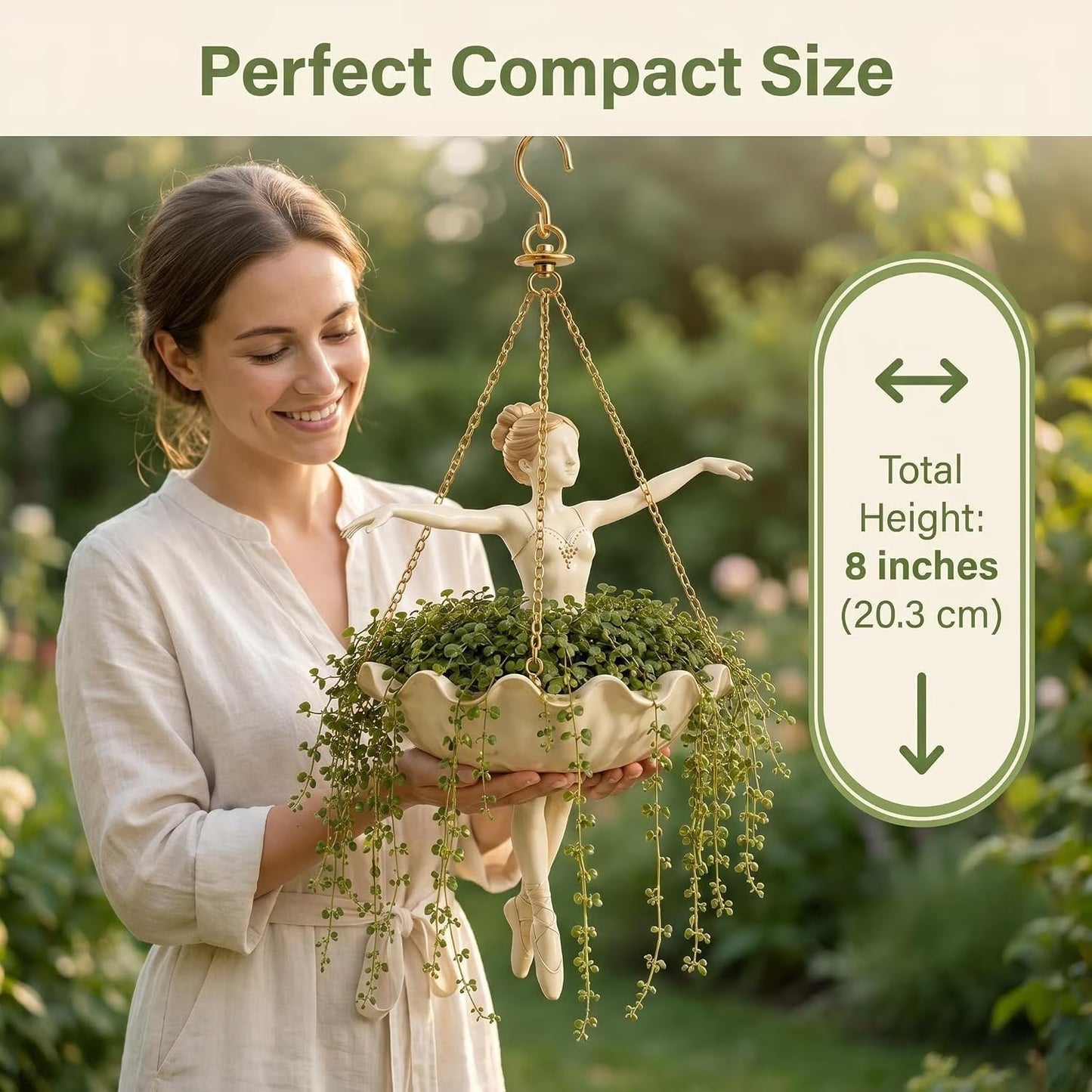 Ballet Dancer Hanging Planter – Graceful Artistry, Living Greenery 🩰🌿