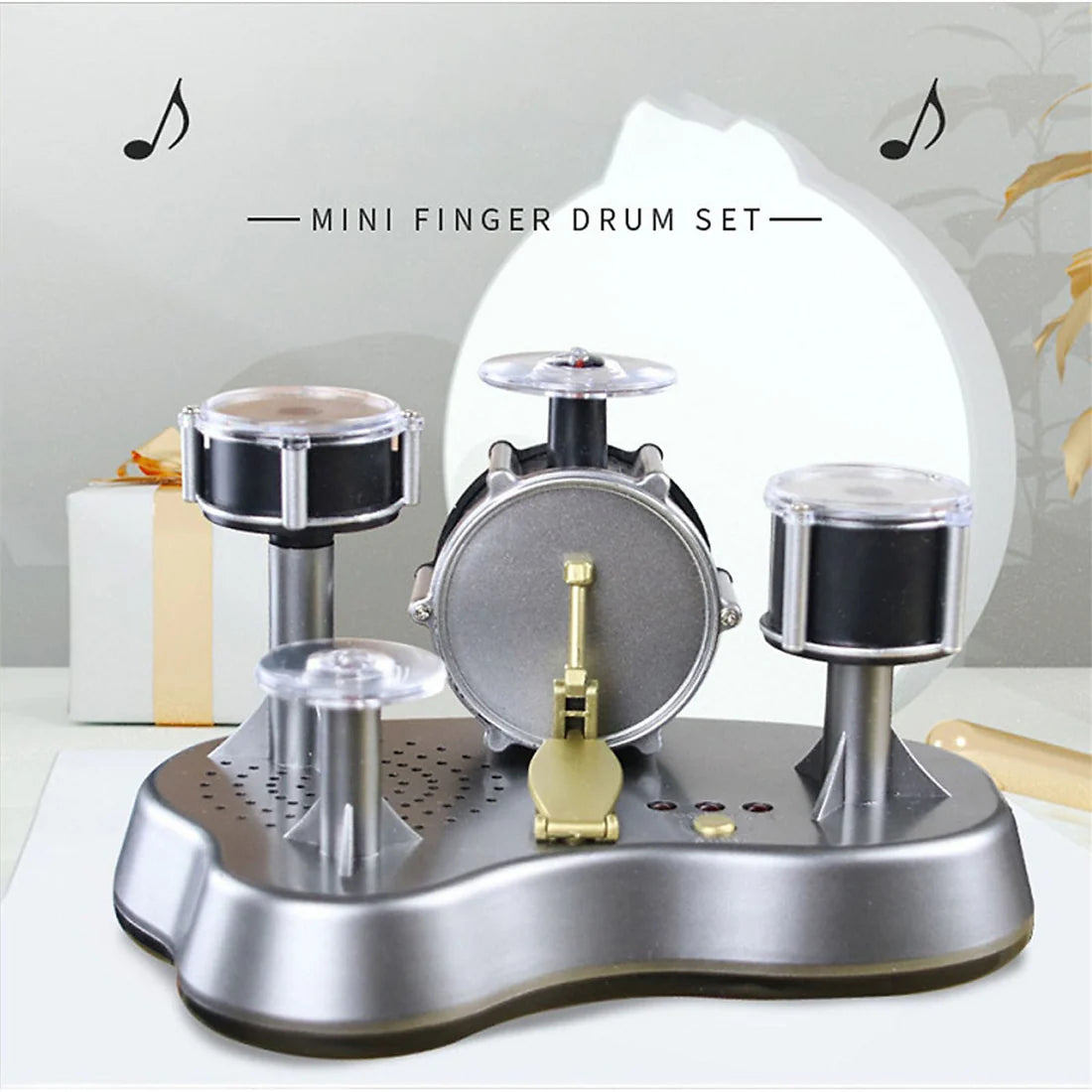 🥁 Mini Finger Drum Set, Electronic Tabletop Drum Kit for Stress Relief & Music Fun
