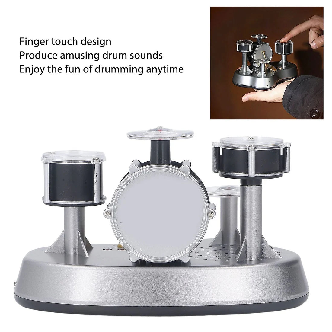 🥁 Mini Finger Drum Set, Electronic Tabletop Drum Kit for Stress Relief & Music Fun